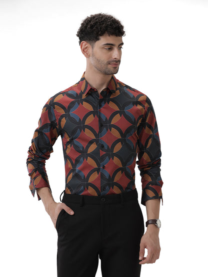 ABSTRACT PRINT FULL SLEEVES SHIRT