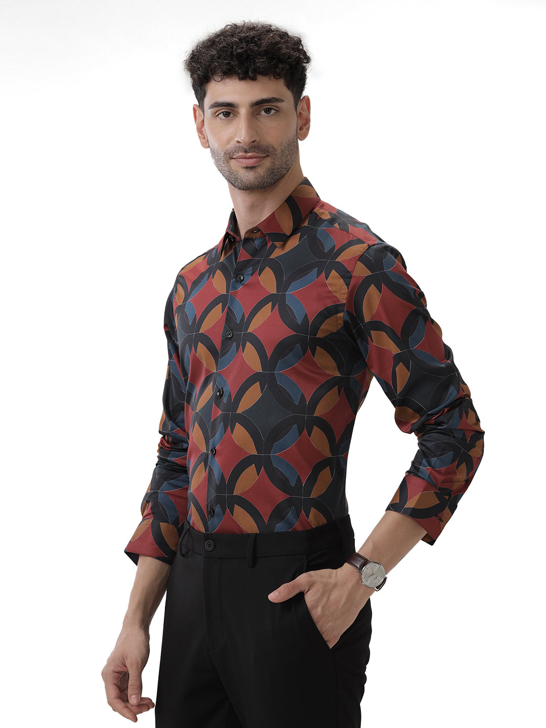 ABSTRACT PRINT FULL SLEEVES SHIRT