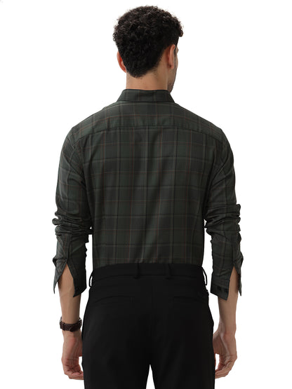 Dark Formal Premium Checkerd Shirt