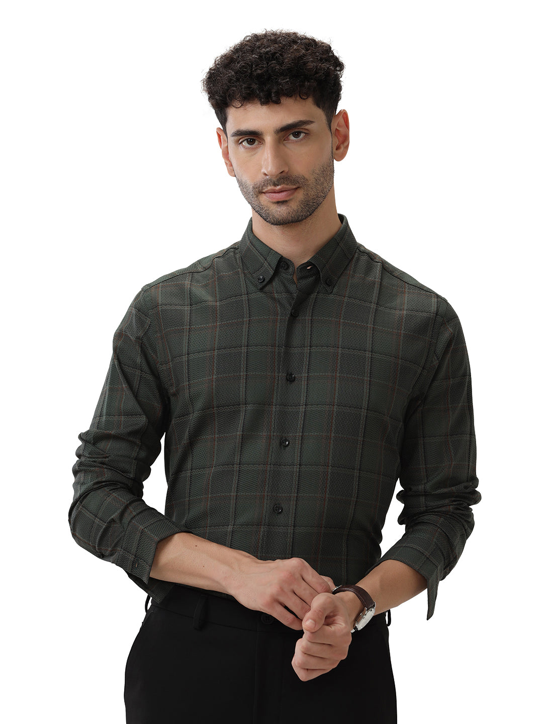 Dark Formal Premium Checkerd Shirt