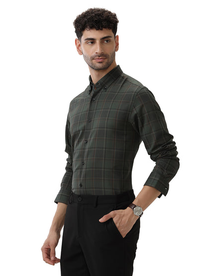 Dark Formal Premium Checkerd Shirt