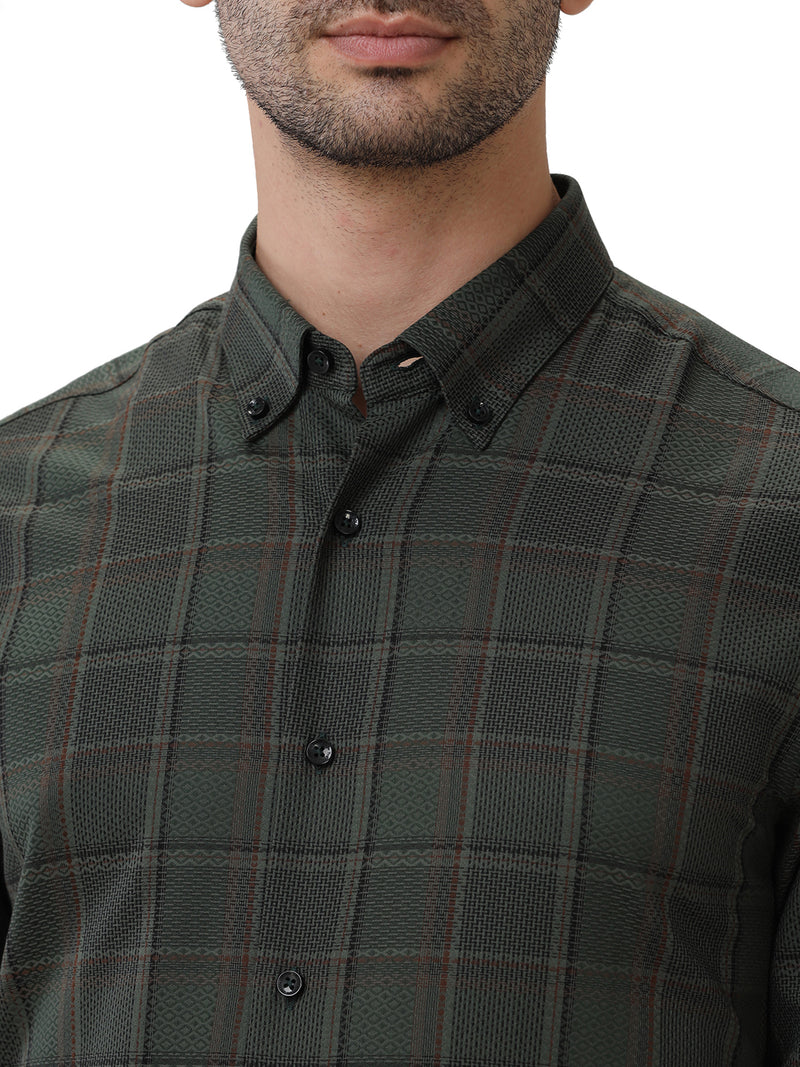 Dark Formal Premium Checkerd Shirt