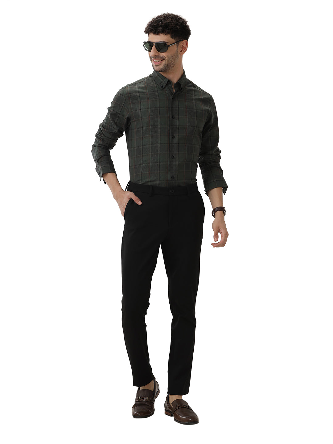 Dark Formal Premium Checkerd Shirt