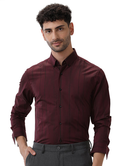 COTTON VERTICAL STRIPED SHIRT