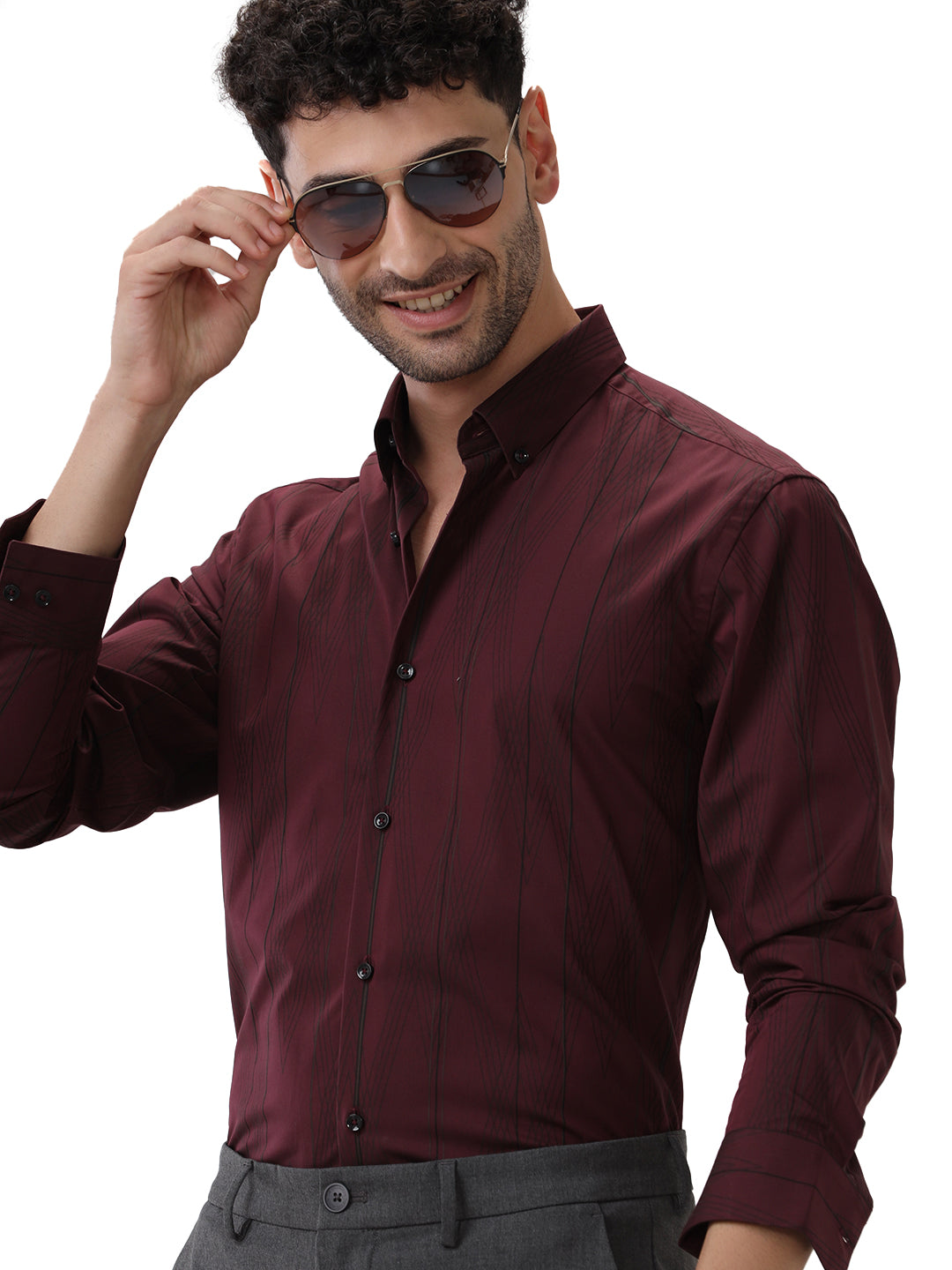 COTTON VERTICAL STRIPED SHIRT