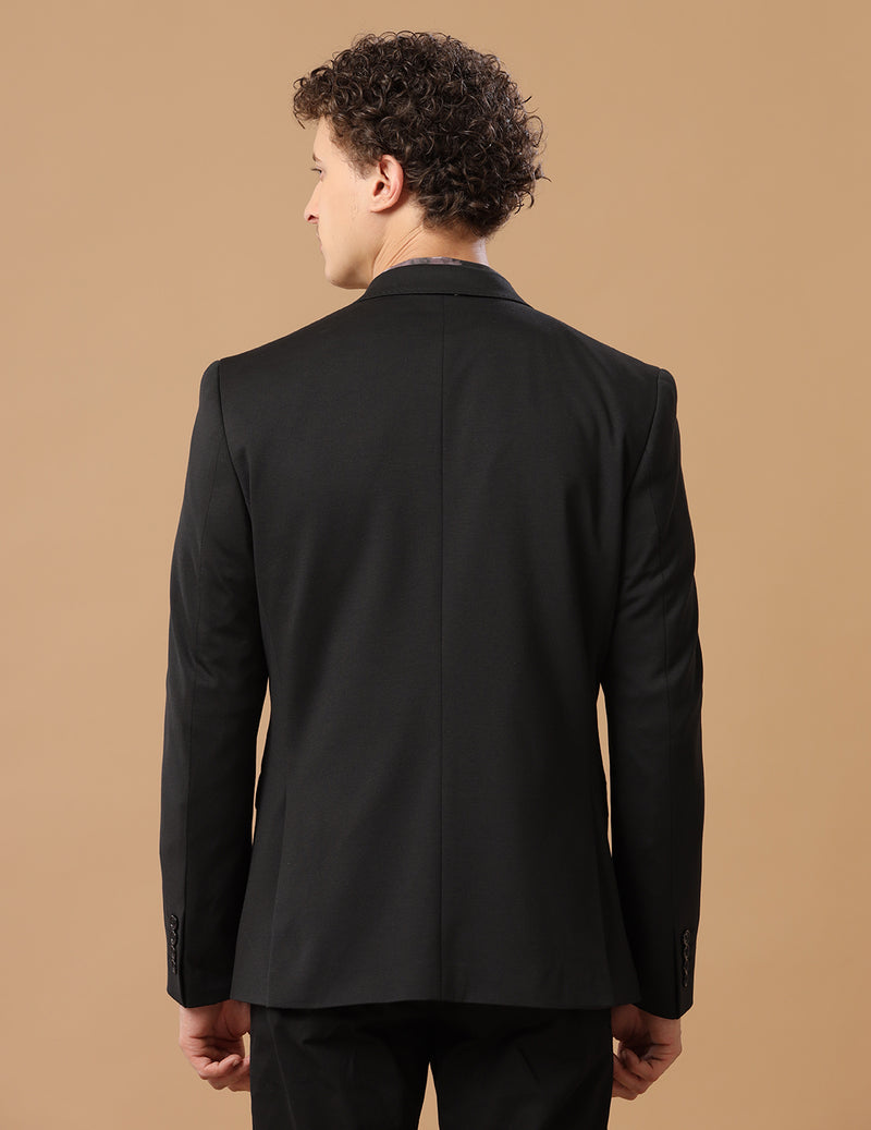Men's Slim Fit Single Breasted Black Formal Blazer