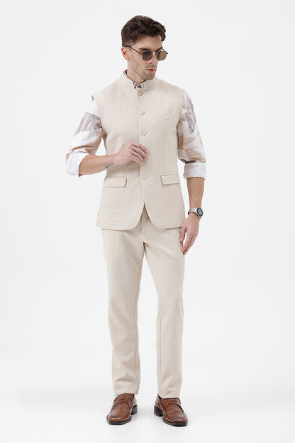 DEEP CREAM- 4 WAISTCOAT