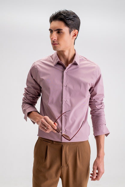 SLIM FIT CASUAL PLAIN SHIRT