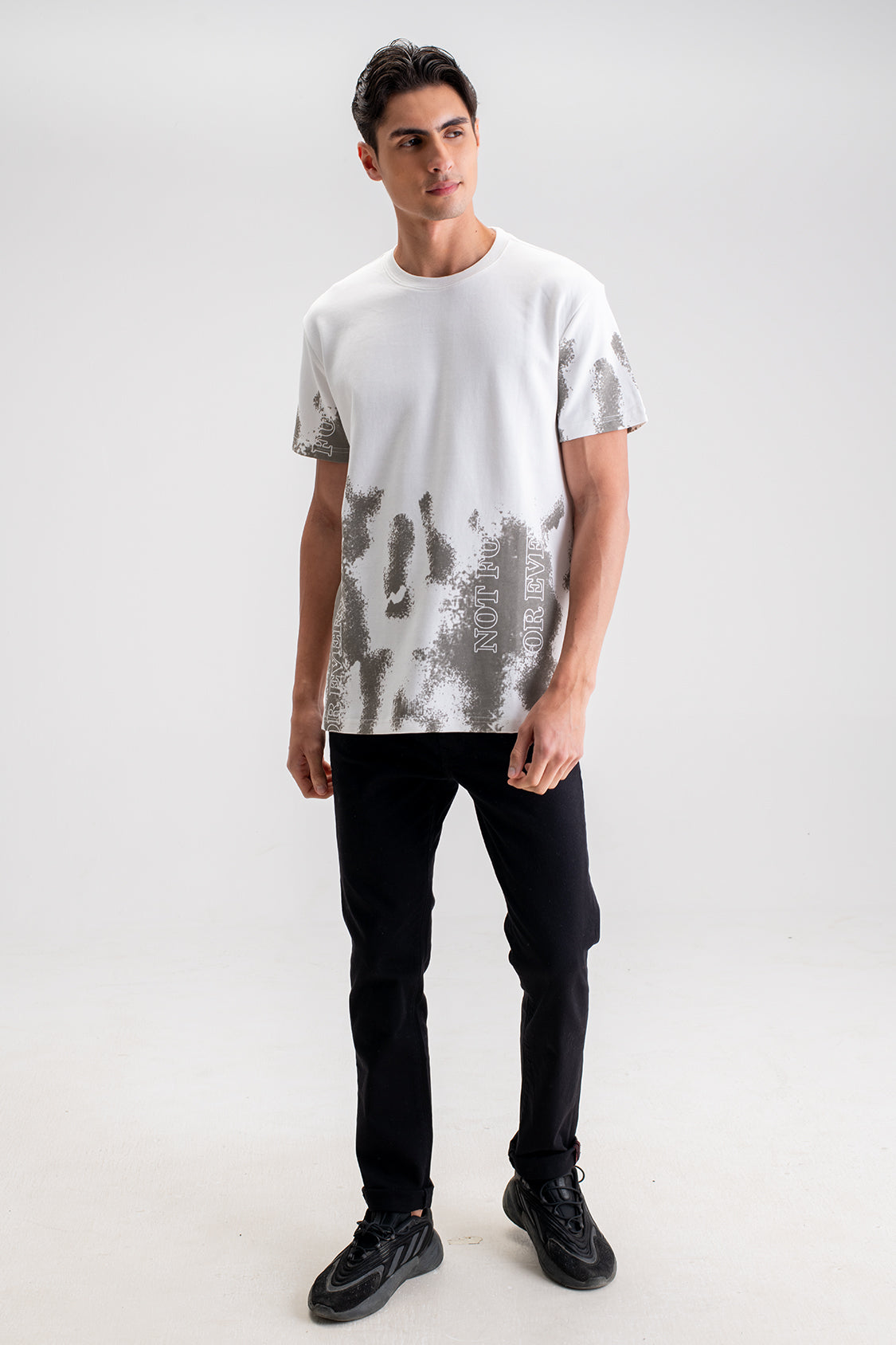 ABSTRACT PRINT OVERSIZED T-SHIRT