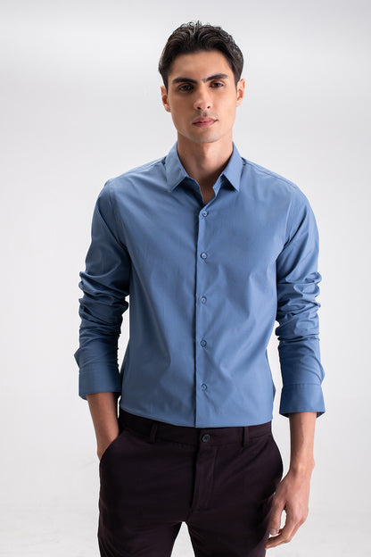 SLIM FIT CASUAL PLAIN SHIRT