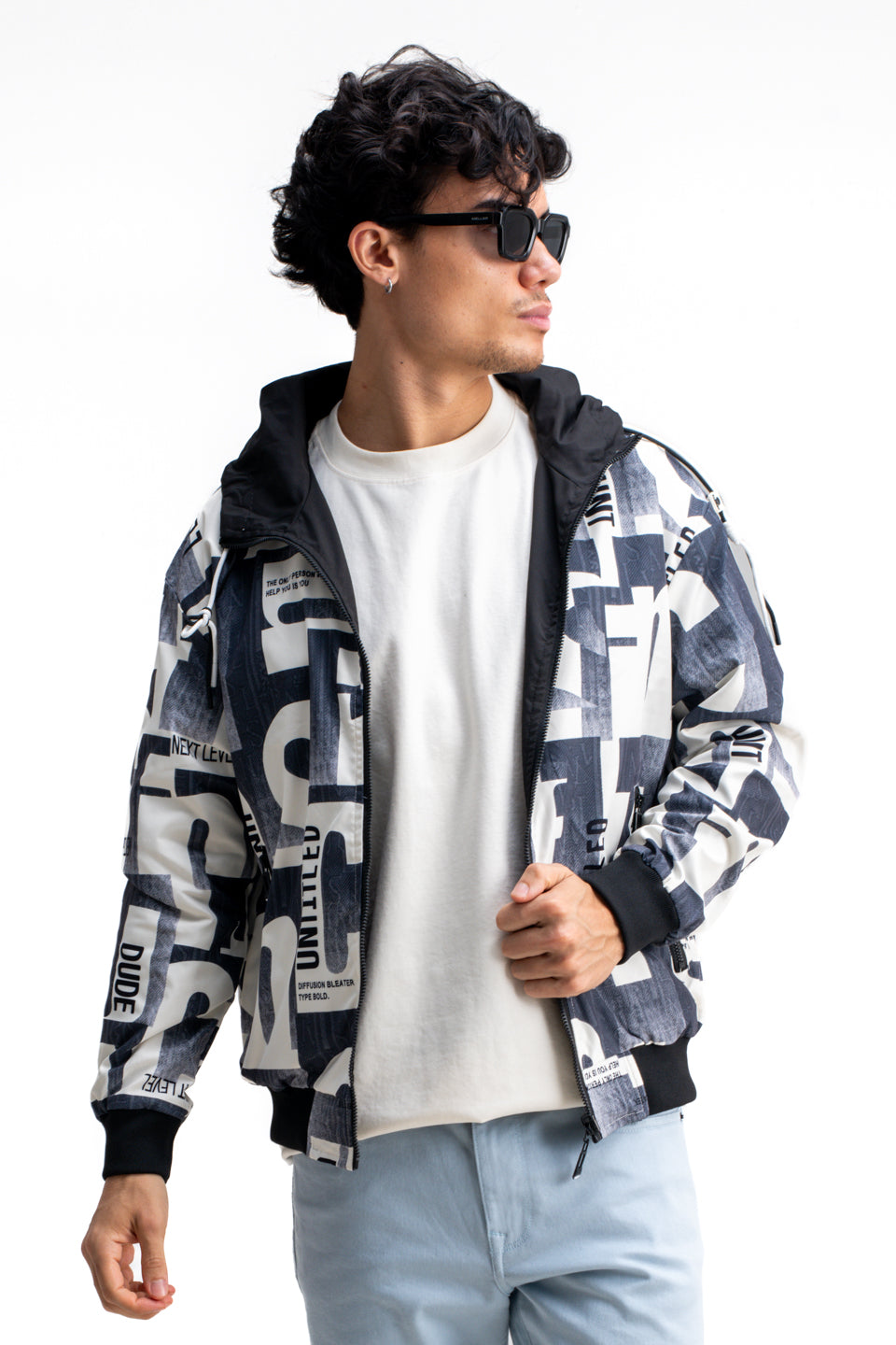 REVERSIBLE ABSTRACT PRINTED JACKET