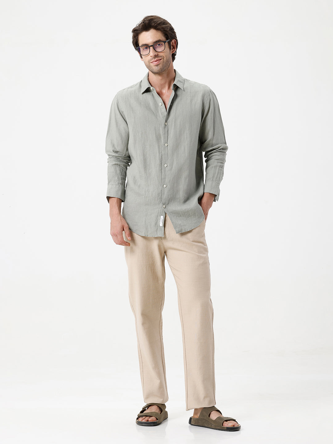 100% PURE LINEN FULL SLEEVE SHIRT