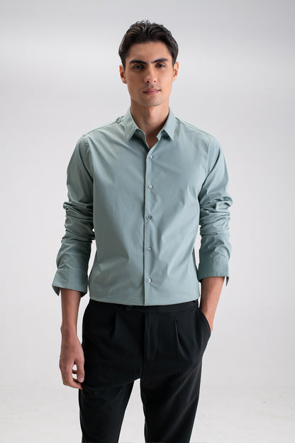 SLIM FIT CASUAL PLAIN SHIRT