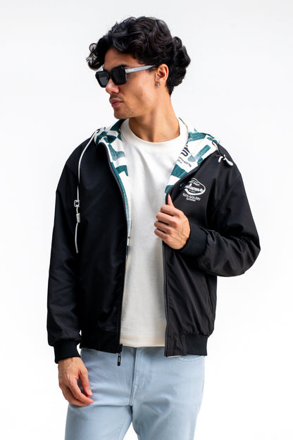 REVERSIBLE ABSTRACT PRINTED JACKET