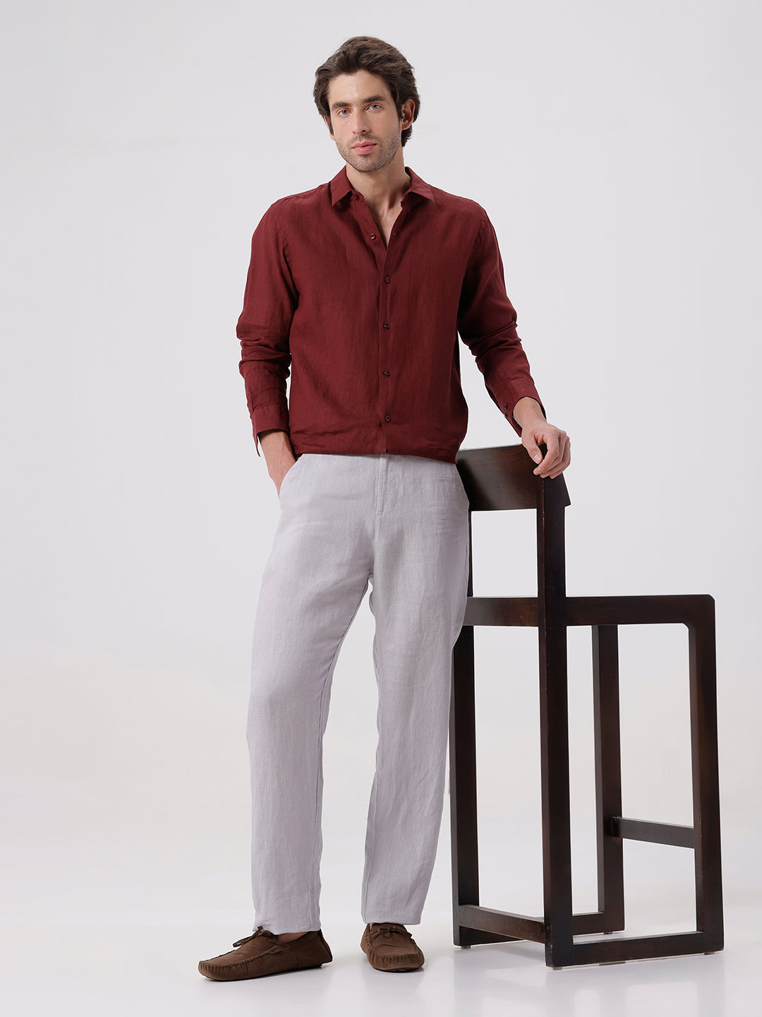 100% PURE LINEN FULL SLEEVE SHIRT