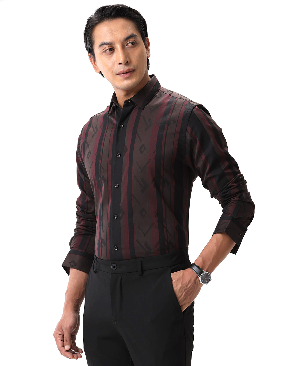 Vertical Stripe Formal Shirt