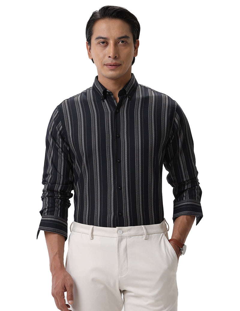 Slim Fit Formal Stripe Shirt