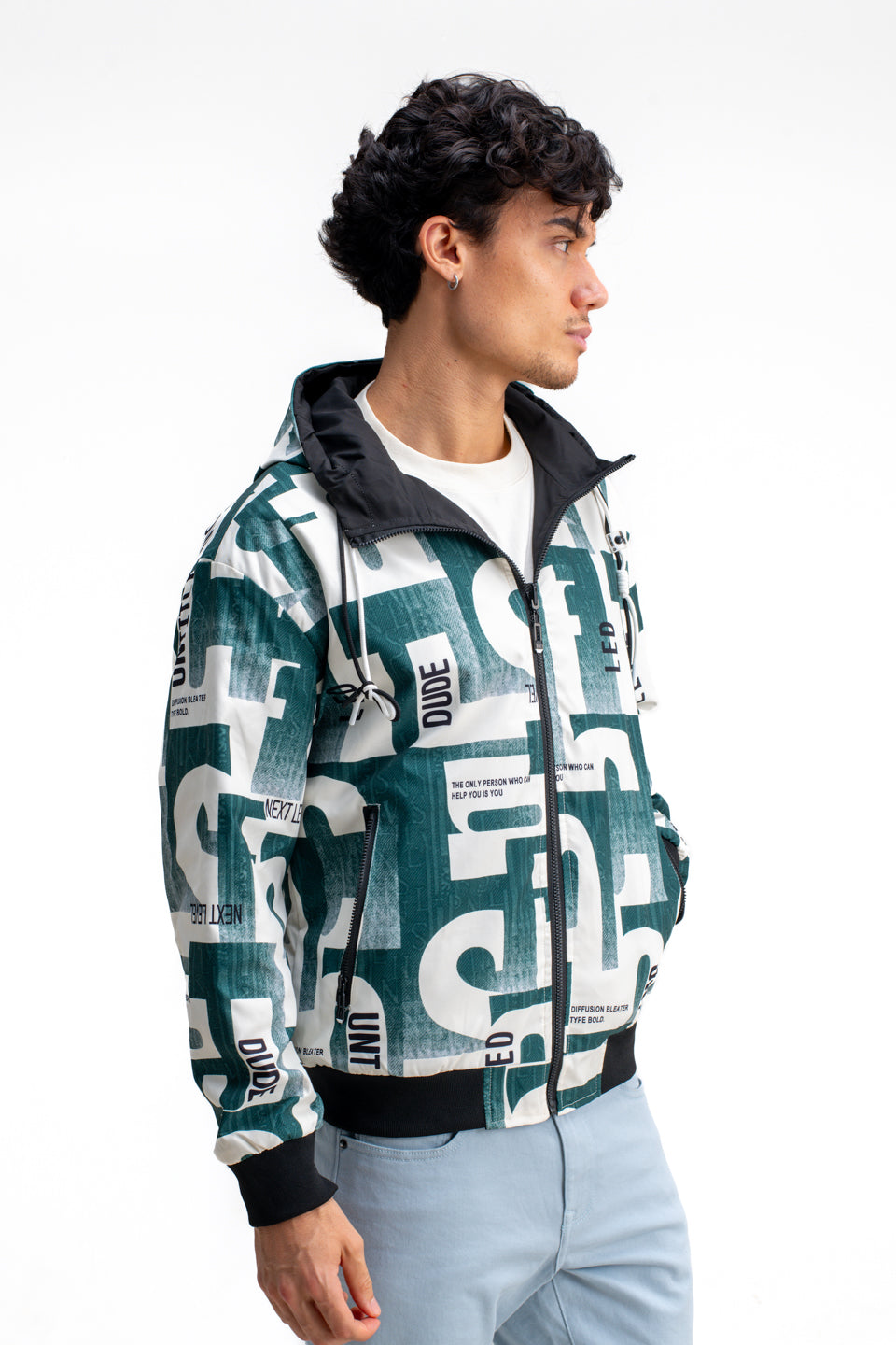 REVERSIBLE ABSTRACT PRINTED JACKET