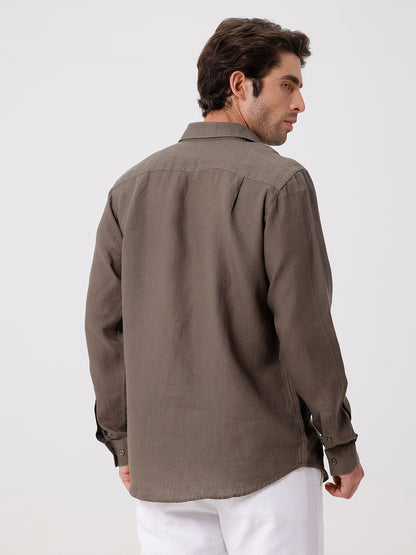 100% PURE LINEN FULL SLEEVE SHIRT