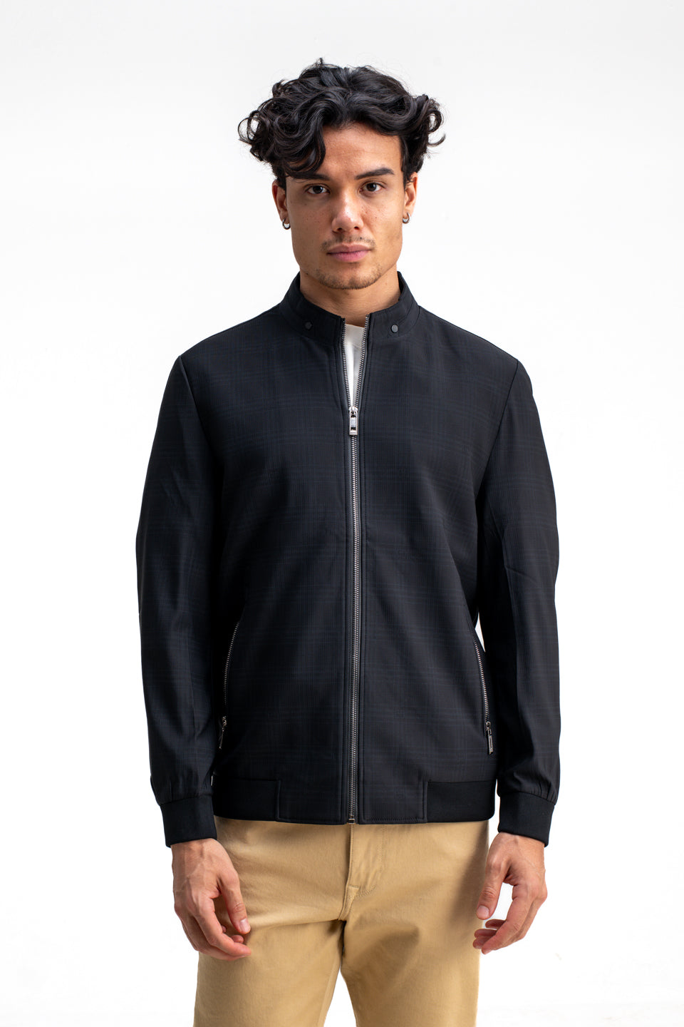 CHECKED MONOGRAM PRINTED JACKET