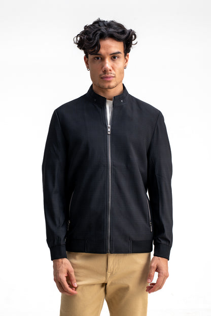 CHECKED MONOGRAM PRINTED JACKET