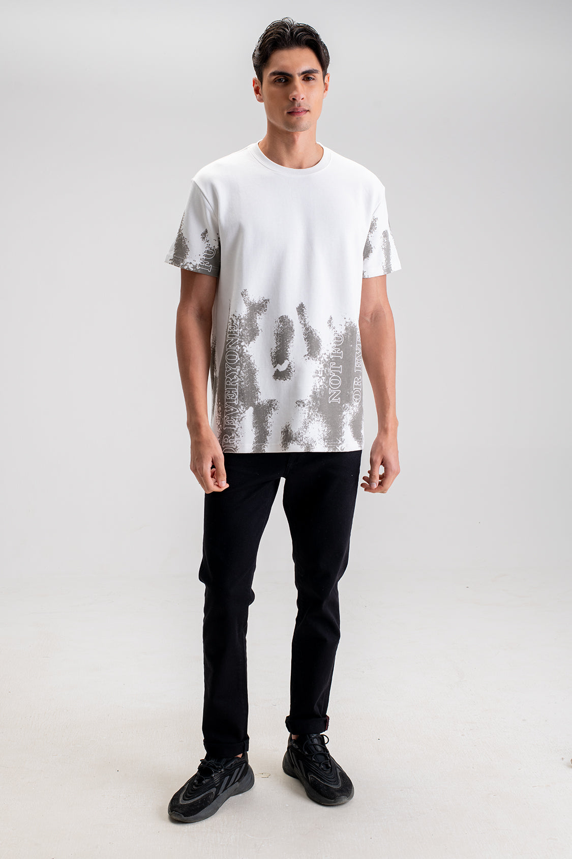 ABSTRACT PRINT OVERSIZED T-SHIRT