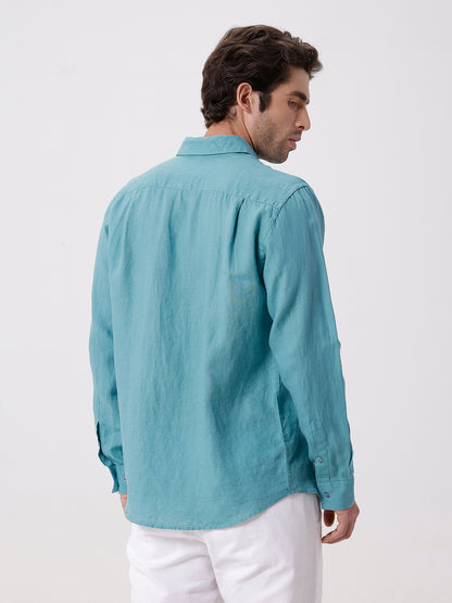 100% PURE LINEN FULL SLEEVE SHIRT