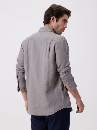 100% PURE LINEN FULL SLEEVE SHIRT