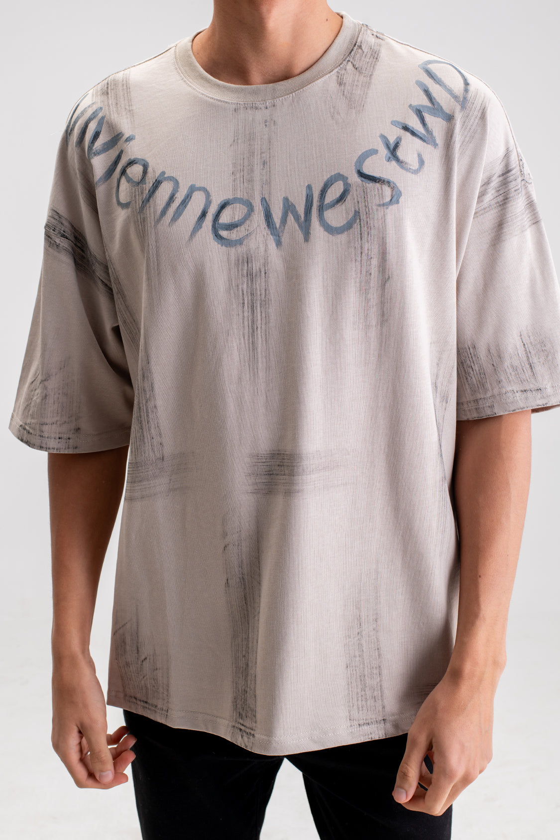 ABSTRACT PRINT OVERSIZED T-SHIRT