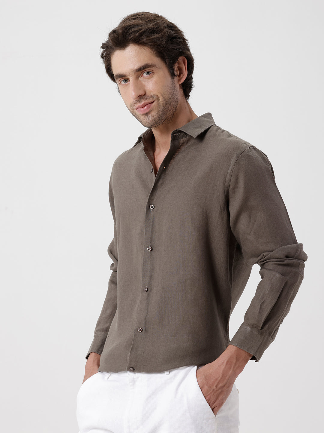 100% PURE LINEN FULL SLEEVE SHIRT