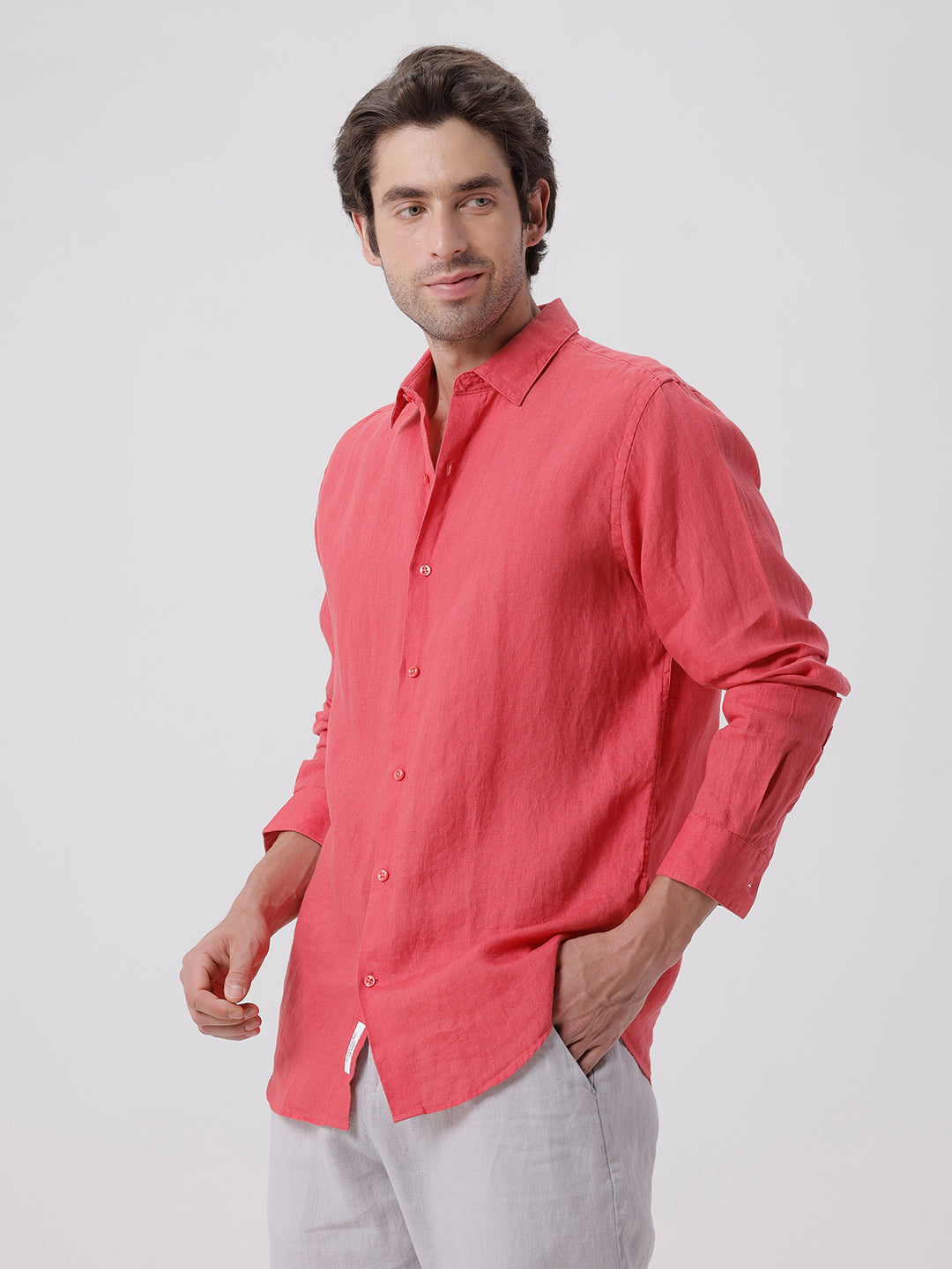 100% PURE LINEN FULL SLEEVE SHIRT