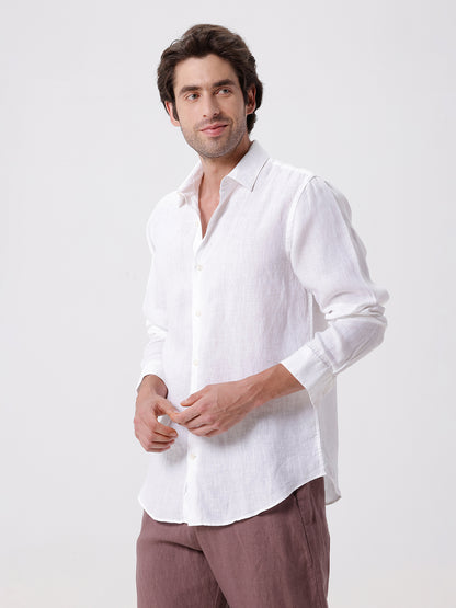100% PURE LINEN FULL SLEEVE SHIRT