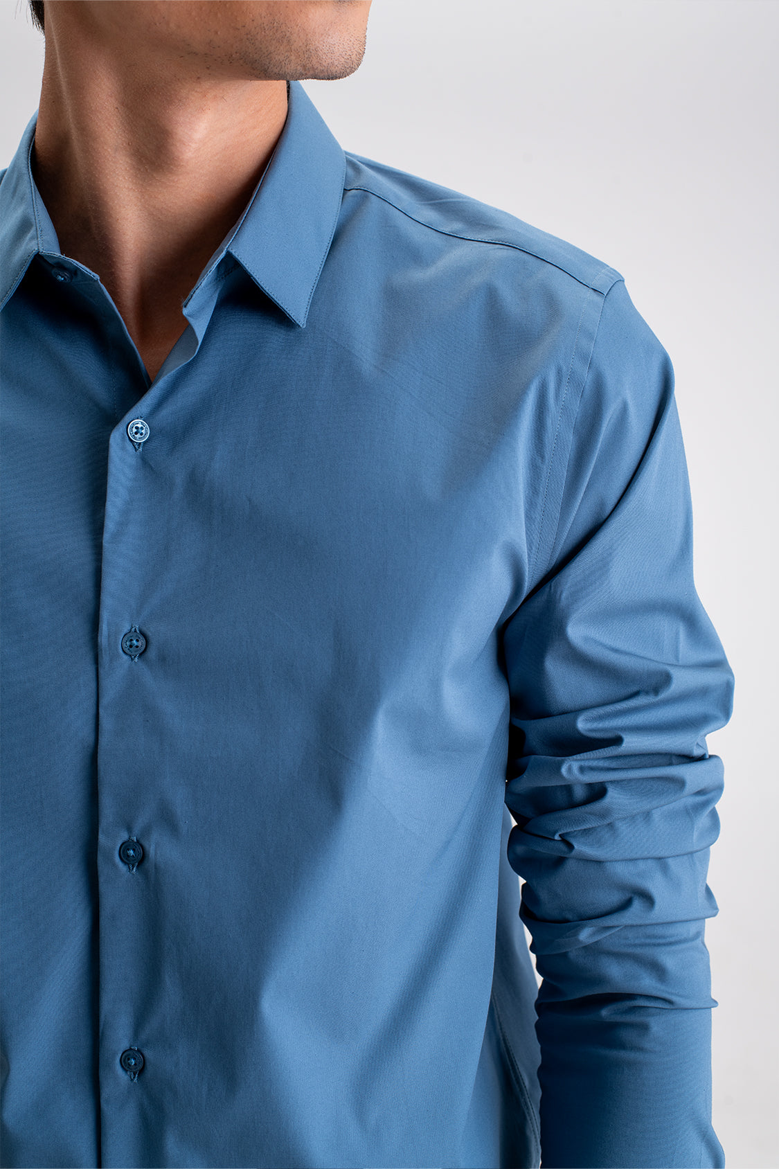 SLIM FIT CASUAL PLAIN SHIRT