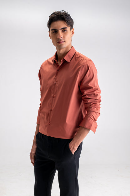 SLIM FIT CASUAL PLAIN SHIRT