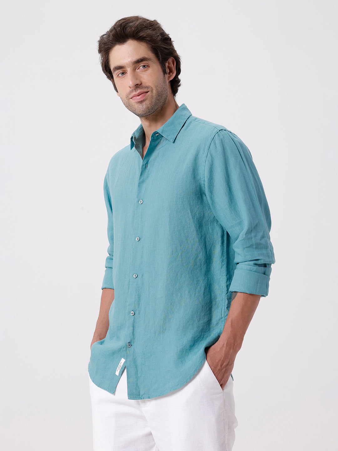 100% PURE LINEN FULL SLEEVE SHIRT