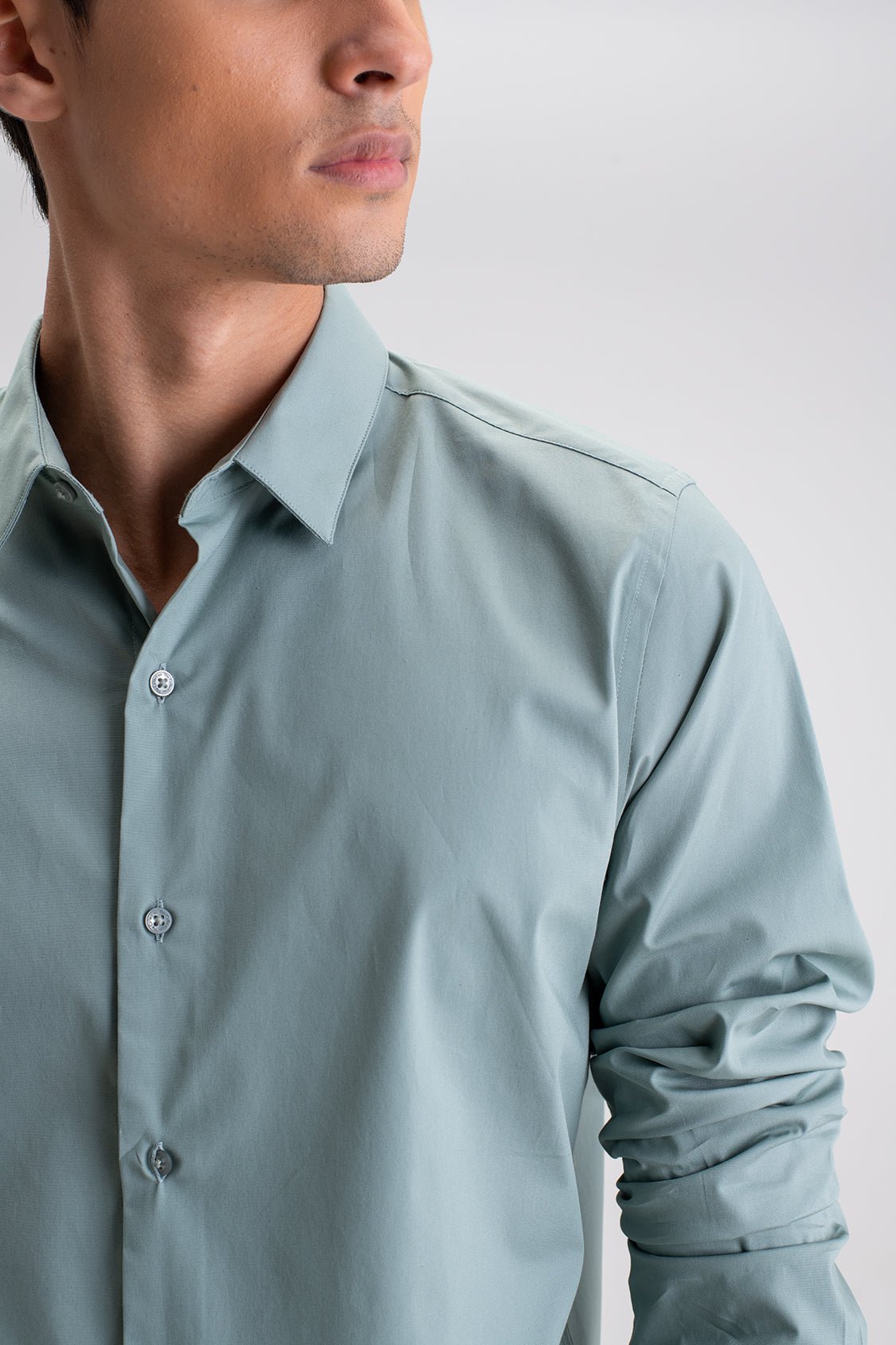 SLIM FIT CASUAL PLAIN SHIRT