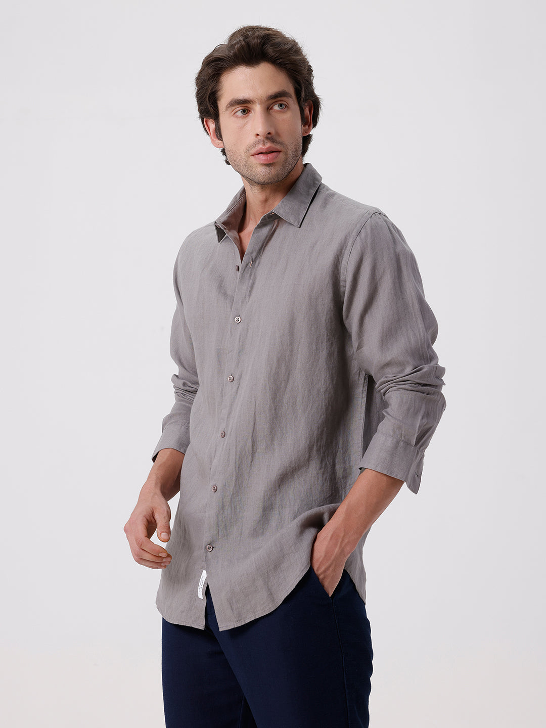 100% PURE LINEN FULL SLEEVE SHIRT