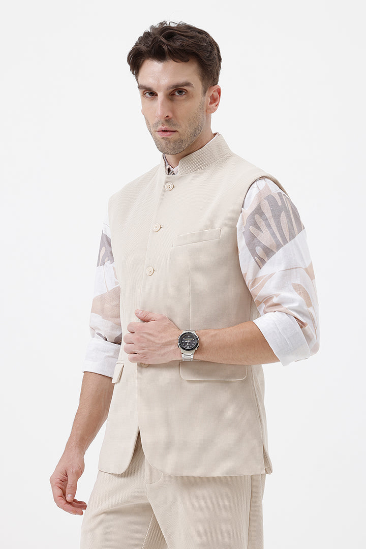 DEEP CREAM- 4 WAISTCOAT