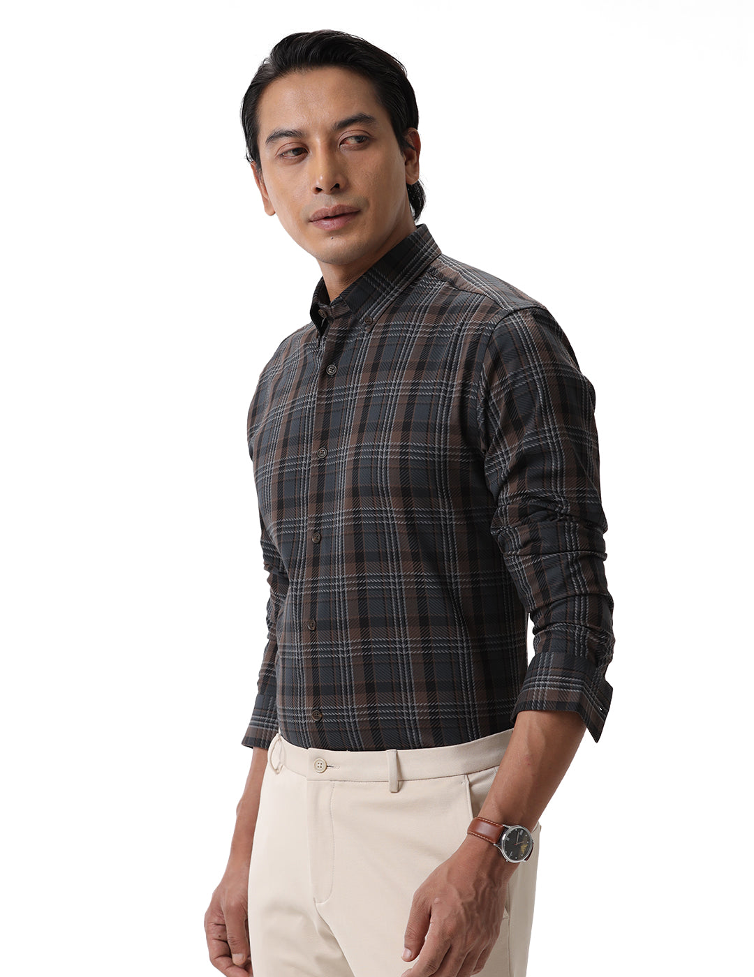 COTTON CHECKED CASUAL SHIRT