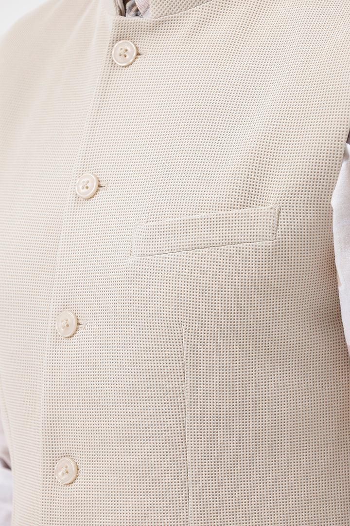 DEEP CREAM- 4 WAISTCOAT