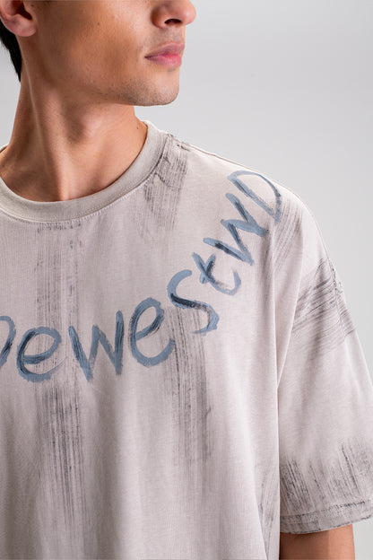 ABSTRACT PRINT OVERSIZED T-SHIRT