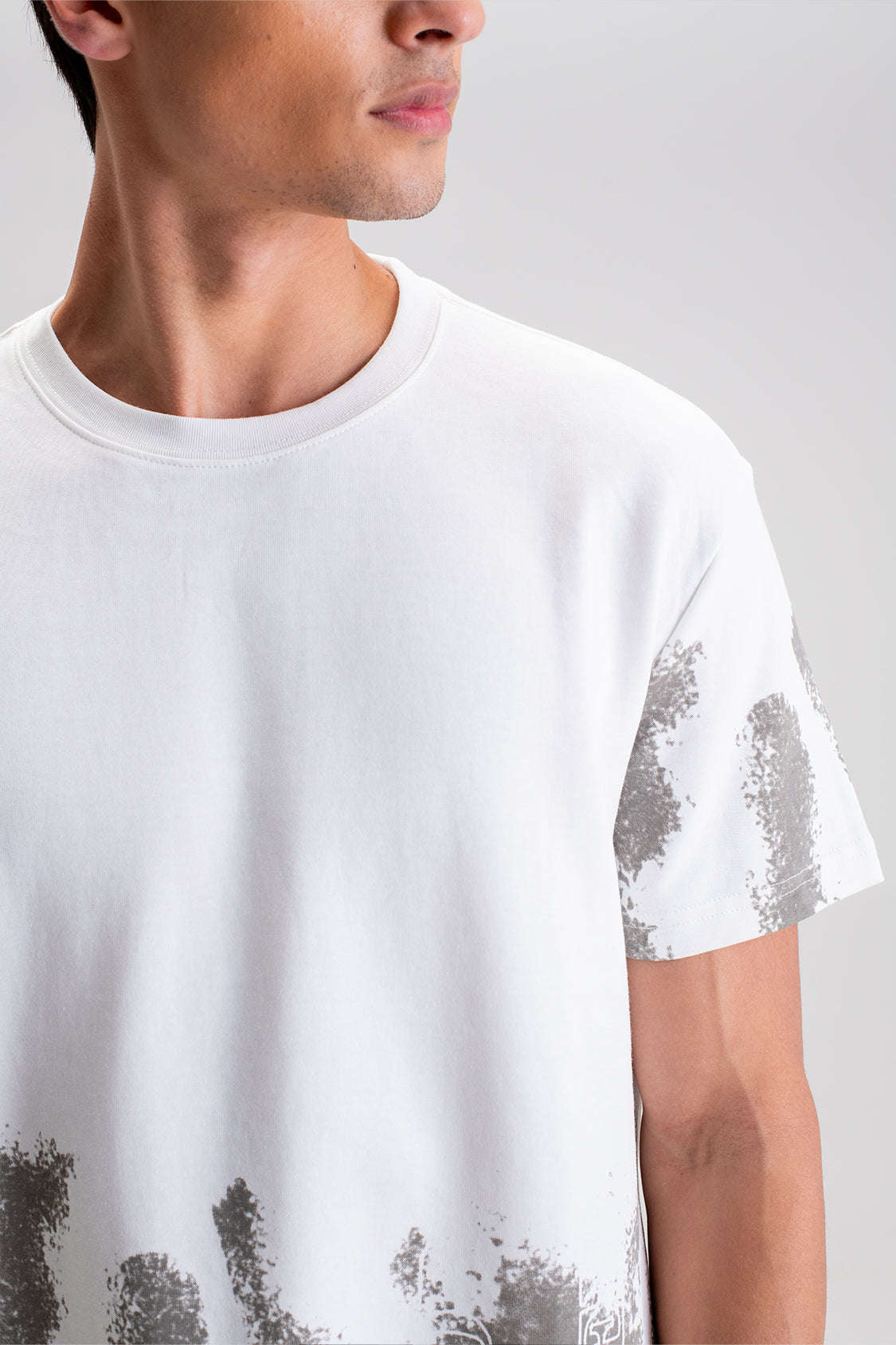 ABSTRACT PRINT OVERSIZED T-SHIRT