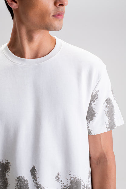 ABSTRACT PRINT OVERSIZED T-SHIRT