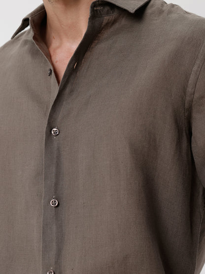 100% PURE LINEN FULL SLEEVE SHIRT