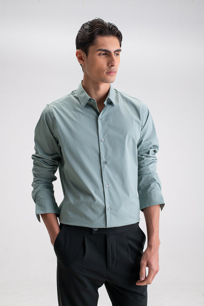 SLIM FIT CASUAL PLAIN SHIRT