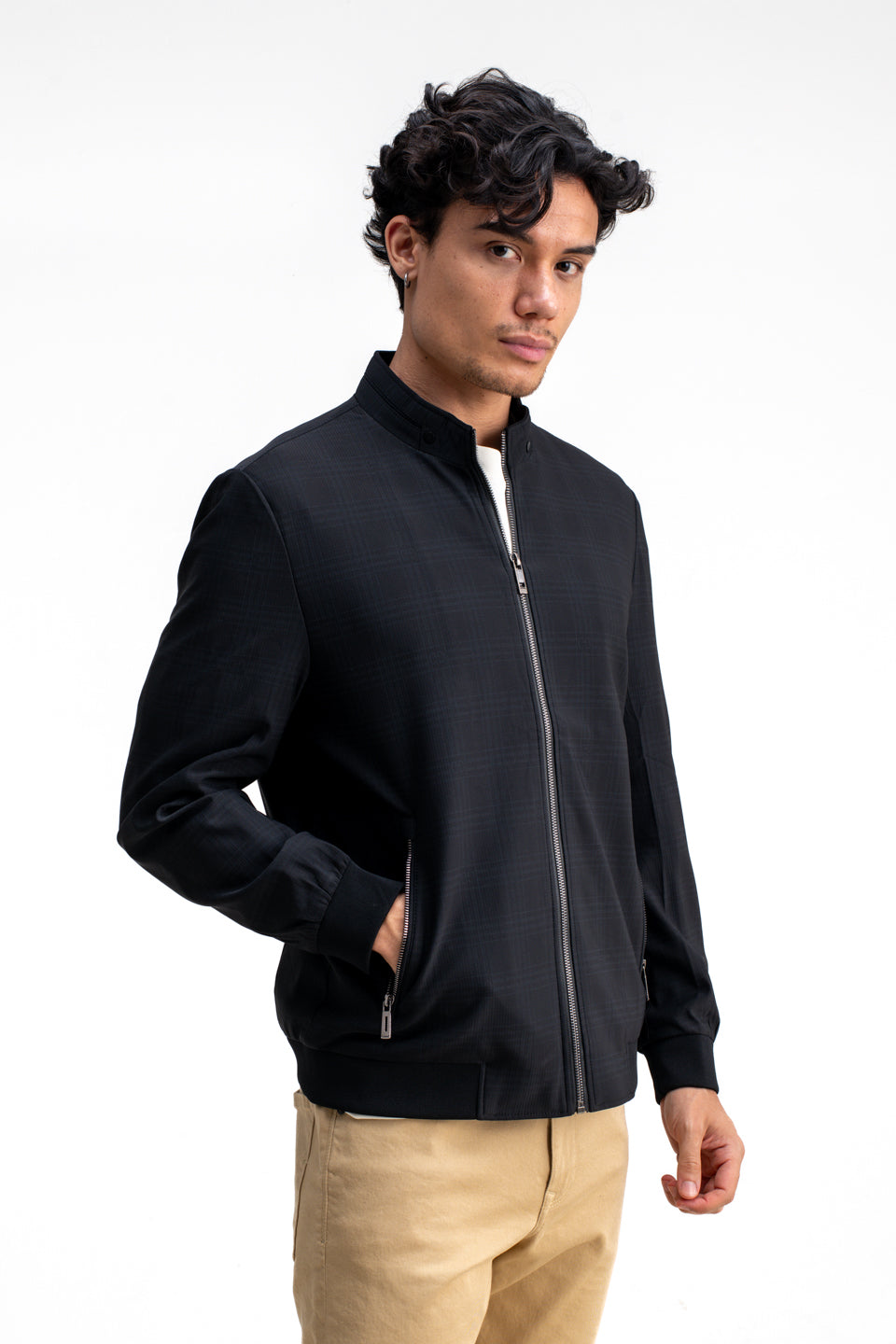 CHECKED MONOGRAM PRINTED JACKET