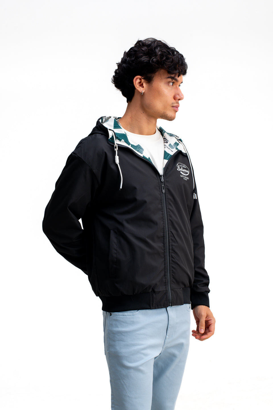 REVERSIBLE ABSTRACT PRINTED JACKET