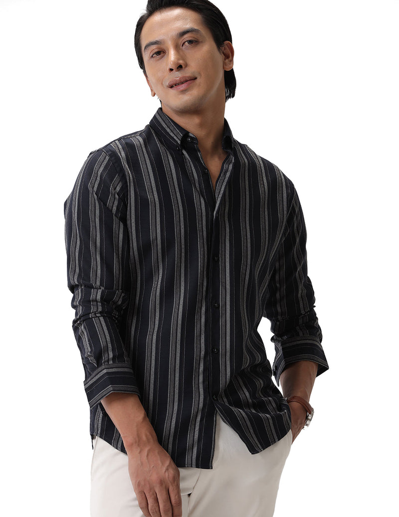 Slim Fit Formal Stripe Shirt