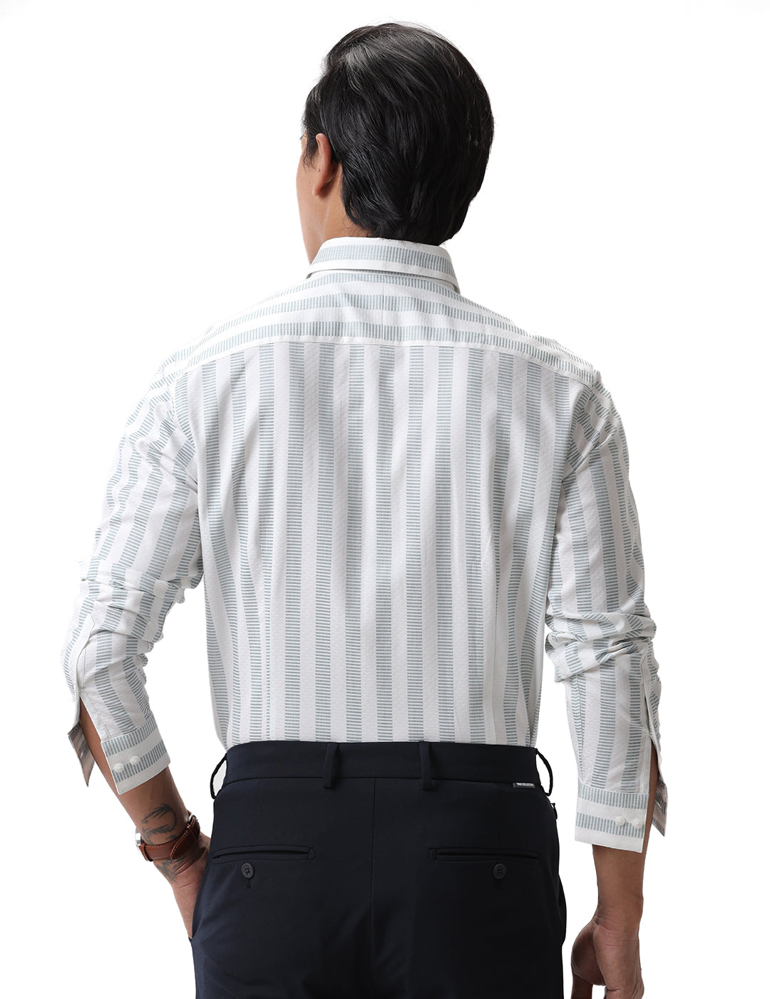 Vertical Stripe Cotton Shirt