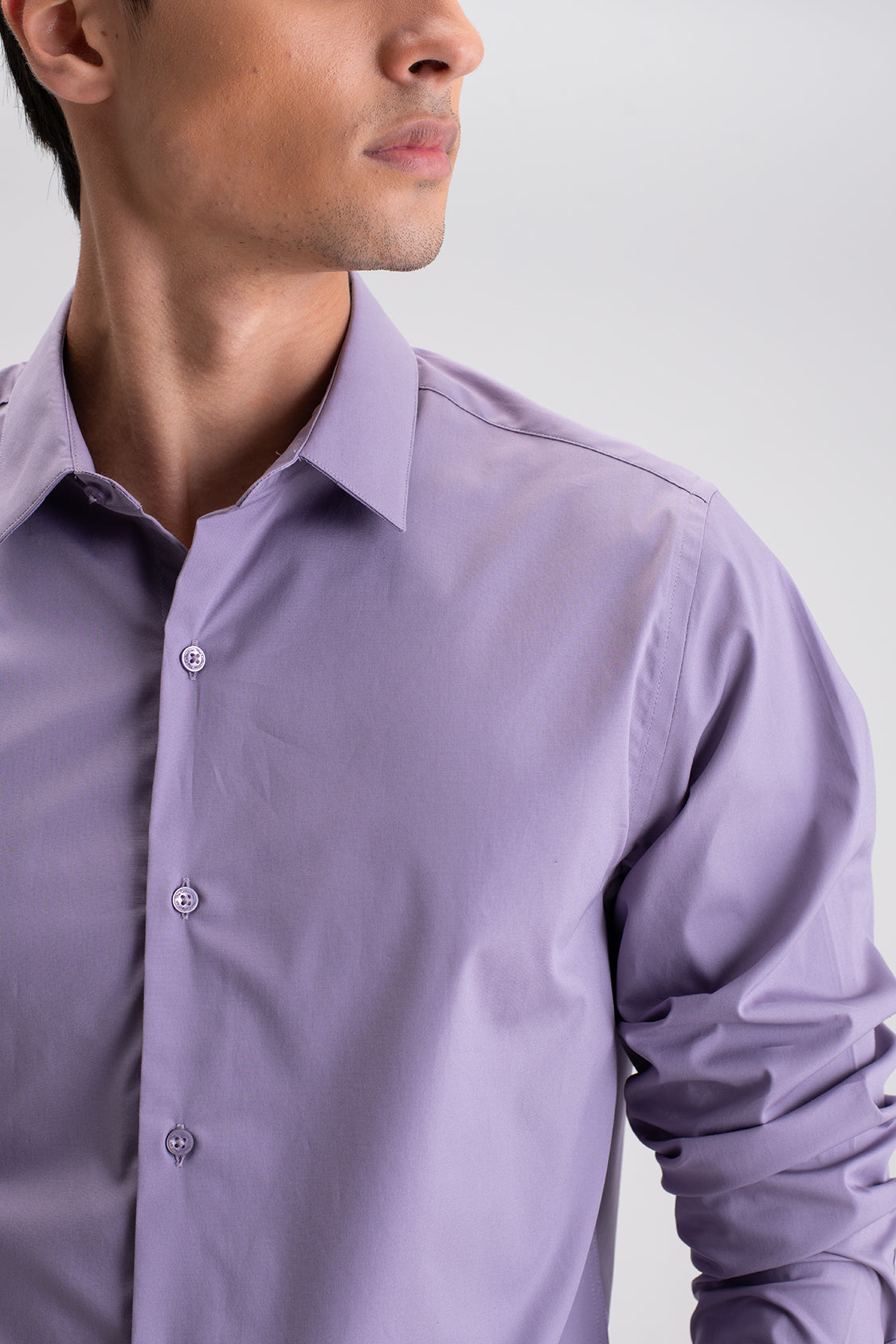 SLIM FIT CASUAL PLAIN SHIRT